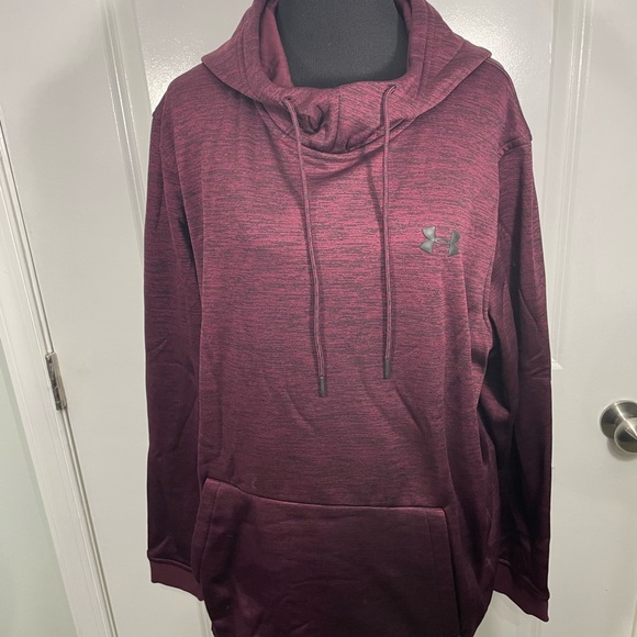 Under Armour Burgundy Pullover Hoodie CB-20 - Picture 2 of 7